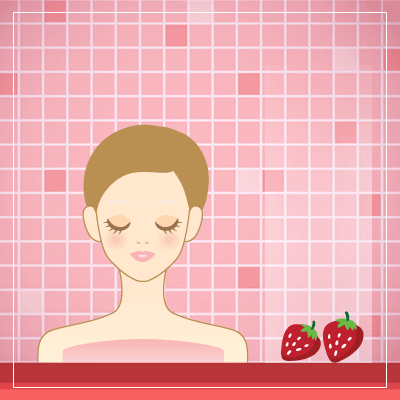 Tighten up skin with a strawberry face mask.