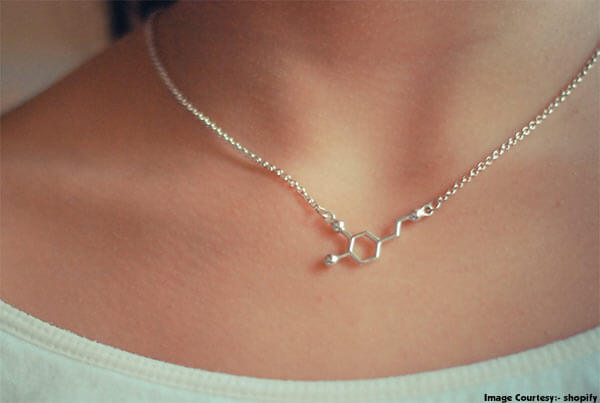 Dopamine Molecule Necklace