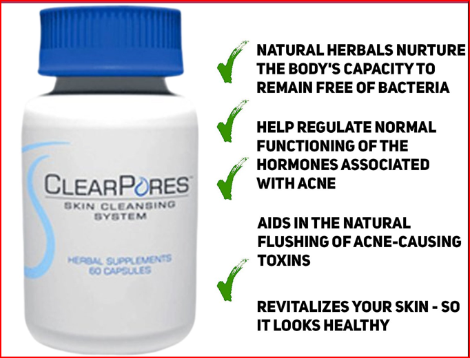 ClearPores Herbal Supplement - Acne Treatment