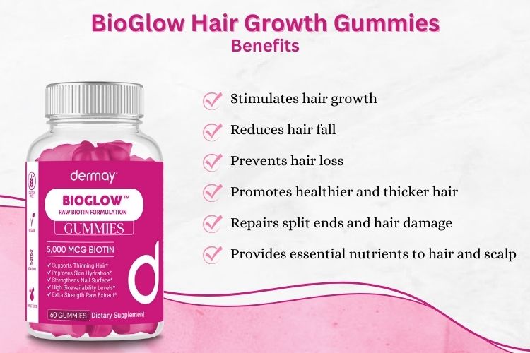 BioGlow hair growth gummies benefits