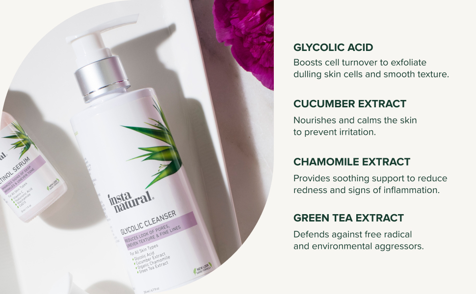 InstaNatural Glycolic Cleanser Ingredient