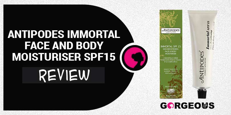 antipodes immortal moisturiser spf15