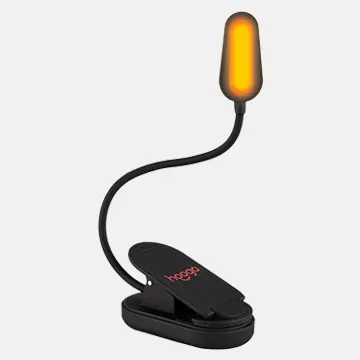 hooga-amber-clip-on-book-light
