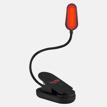hooga-red-clip-on-book-light