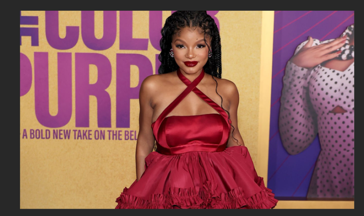 Halle Bailey Revives the Trend of Frills in a Stunning Crimson Dress
